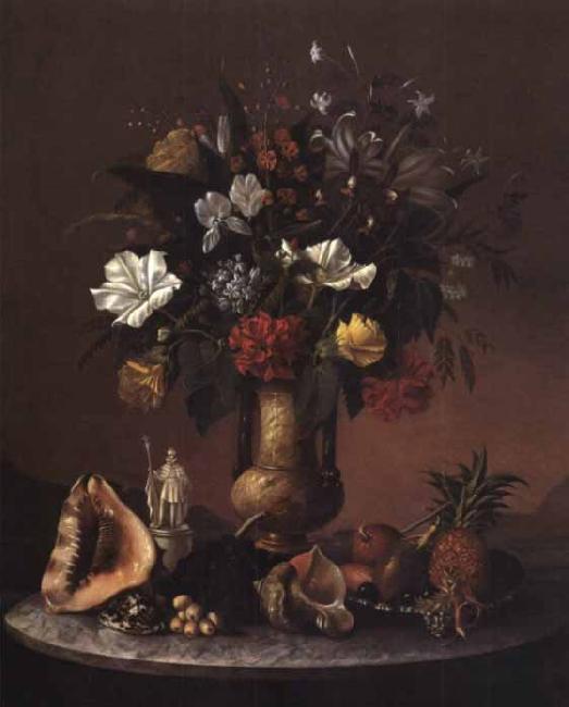 Antonio Carvalho de Silva Porto Still Life with small statue of Pedro I of Brazil